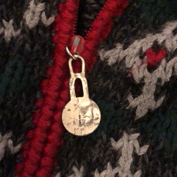 Eagle’s Eye Ice Skating Vintage Christmas Sweater Zip Front Womens Size Medium - Picture 10 of 15